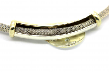 Collier - Strickcollier - Halskette - 925er Silber - 4mm - 45cm - 24,30 Gramm